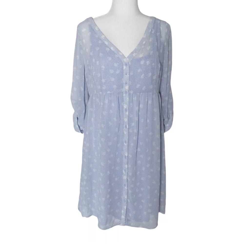 Torrid Blue Floral Chiffon shirt Dress size 0